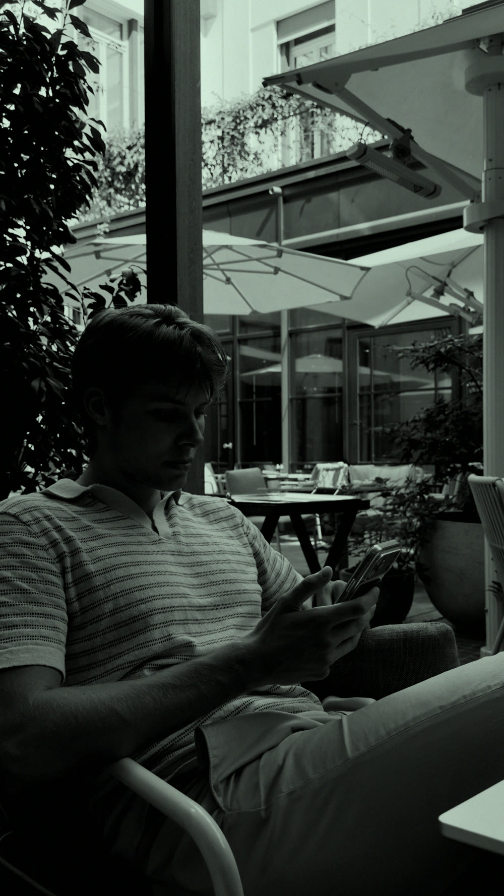Elias Müller in a Munich courtyard